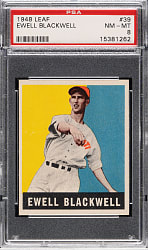 1948-1949 Leaf #39 Ewell Blackwell PSA NM-MT 8