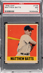 1948-1949 Leaf #108 Matthew Batts Short Print PSA NM 7