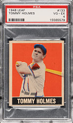 1948-1949 Leaf #133 Tommy Holmes Short Print PSA VG-EX 4