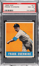 1948-1949 Leaf #17 Frank Overmire PSA NM-MT 8