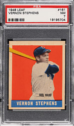1948-1949 Leaf #161 Vernon Stephens Short Print PSA NM 7