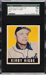 1948-1949 Leaf #129 Kirby Higbe Short Print SGC EX+ 70