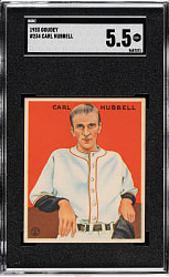 1933 R319 Goudey #234 Carl Hubbell SGC EX+ 5.5