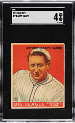 1933 R319 Goudey #2 Dazzy Vance SGC VG/EX 4