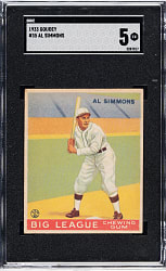 1933 R319 Goudey #35 Al Simmons SGC EX 5