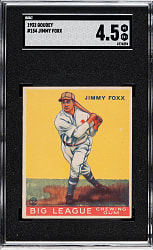 1933 R319 Goudey #154 Jimmie Foxx SGC VG/EX+ 4.5