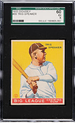 1933 R319 Goudey #89 Tris Speaker SGC EX 60