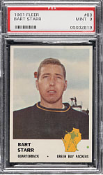 1961 Fleer Football #88 Bart Starr PSA MINT 9