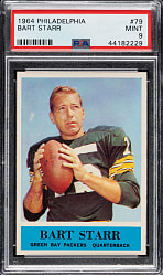 1964 Philadelphia Football #79 Bart Starr PSA MINT 9