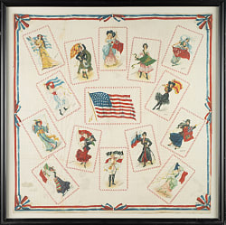 1912 S110 "Flag Girls of Nations" Tobacco Premium Pillowcase
