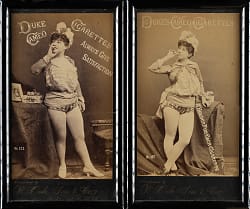 Circa 1880s Duke Cameo Cigarettes Actress Cabinet Card Pair
