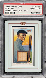 2002 Topps 206 Tobacco Relics #TR-TC Ty Cobb PSA NM-MT 8