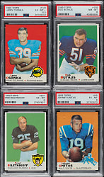 1969 Topps Football PSA-Graded Partial Set (124/263)