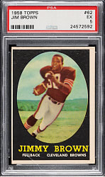1958 Topps Football #62 Jim Brown Rookie PSA EX 5