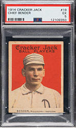 1914 E145 Cracker Jack #19 Chief Bender PSA EX 5