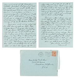 June 14, 1932 Ellsworth Vines Handwritten and Signed Letter to Girlfriend - Wimbledon Winning Year!