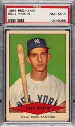 1954 Red Heart Billy Martin PSA NM-MT 8