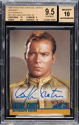 1997 Skybox Star Trek The Original Series Autograph Season One #A1 William Shatner BGS GEM MINT 9.5 with GEM MINT 10 Signature