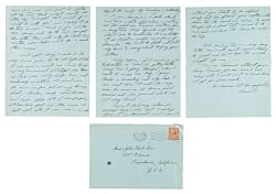 June 26, 1932 Ellsworth Vines Handwritten and Signed Letter to Girlfriend - Wimbledon Winning Year - Written During the Tournament!