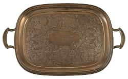 1941 Santa Anita Open Golf Tournament Silver Trophy Tray Presented to Ellsworth Vines - From the Ellsworth Vines Estate