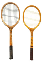 1930s Wilson Sporting Goods Ellsworth Vines Signature Model Tennis Racket Pair Plus Original Cover - From the Ellsworth Vines Estate