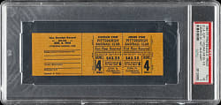 August 4, 1964 Pittsburgh Pirates (vs. Los Angeles Dodgers) Full Proof Ticket PSA VG 3 - Sandy Koufax Win #109