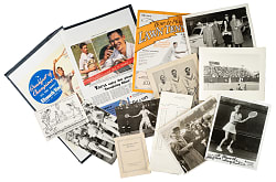 Ellsworth Vines Photograph, Advertisement, and Ephemera Collection (13) Including High School Graduation Program - From the Ellsworth Vines Estate