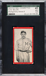 1910 T210 Old Mill Tobacco "Series 8" Charles Miller SGC VG+ 45 - 1 of 1 - Highest Graded!