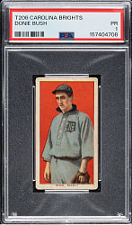 1909-1911 T206 White Border Donie Bush PSA POOR 1 - Carolina Brights Back