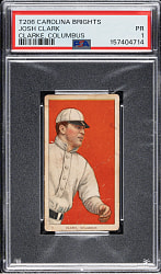 1909-1911 T206 White Border Josh Clark PSA POOR 1 - Carolina Brights Back