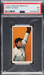 1909-1911 T206 White Border Jimmy Slagle PSA FAIR 1.5 - Carolina Brights Back