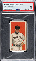 1909-1911 T206 White Border Sam Strang PSA FAIR 1.5 - Carolina Brights Back