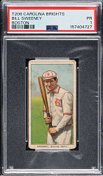 1909-1911 T206 White Border Bill Sweeney PSA POOR 1 - Carolina Brights Back