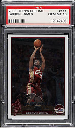 2003-2004 Topps Chrome Basketball #111 LeBron James Rookie PSA GEM MINT 10