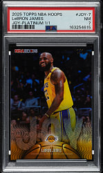 2025-2026 Topps NBA Hoops Joy Basketball #JOY-7 LeBron James Platinum #1/1 PSA NM 7