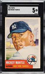 1953 Topps #82 Mickey Mantle SGC EX 5