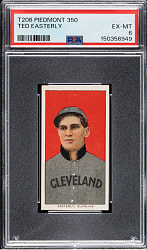 1909-1911 T206 White Border Ted Easterly PSA EX-MT 6
