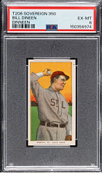 1909-1911 T206 White Border Bill Dineen PSA EX-MT 6 - Sovereign 350 Back