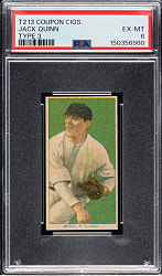1919 T213 Coupon Cigarettes (Type 3) Jack Quinn PSA EX-MT 6
