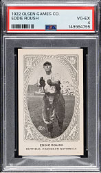 Newly Discovered 1922 Olsen Games Co. Eddie Roush PSA VG-EX 4 - 1 of 1 - Highest Graded!