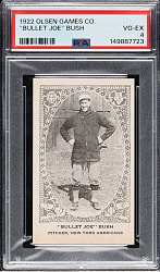 Newly Discovered 1922 Olsen Games Co. Bullet Joe Bush PSA VG-EX 4