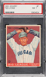 1933 R319 Goudey #7 Ted Lyons PSA NM 7