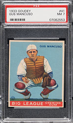 1933 R319 Goudey #41 Gus Mancuso PSA NM 7