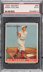 1933 R319 Goudey #42 Eddie Collins PSA EX 5