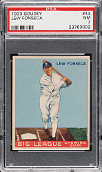 1933 R319 Goudey #43 Lew Fonseca PSA NM 7