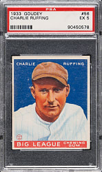 1933 R319 Goudey #56 Red Ruffing PSA EX 5