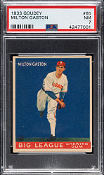 1933 R319 Goudey #65 Milton Gaston PSA NM 7