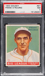 1933 R319 Goudey #87 Frank O'Rourke PSA NM 7