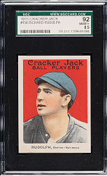 1915 E145 Cracker Jack #154 Richard Rudolph SGC NM/MT+ 92