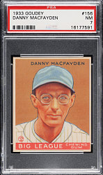 1933 R319 Goudey #156 Danny MacFayden PSA NM 7